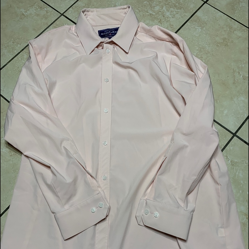 Mizzen and Main Pink Dress Shirt Standard Fit